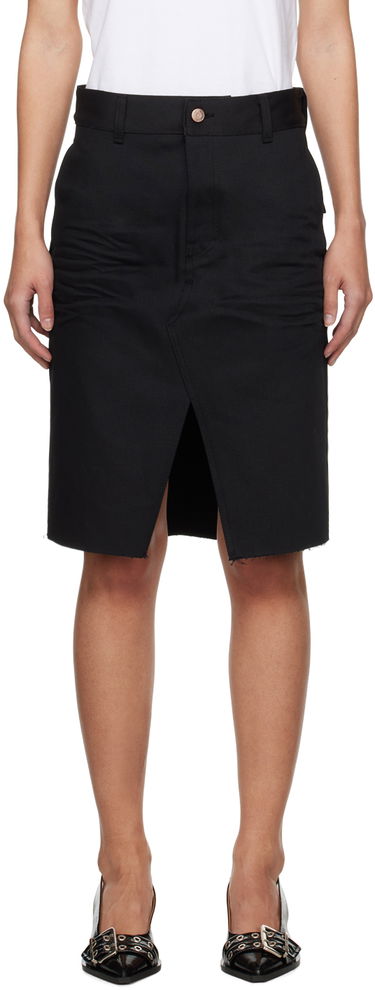 Спідниця We11done We11done Raw Edge Midi Skirt чорний | WD-DS0-24-303-W-BK, 0
