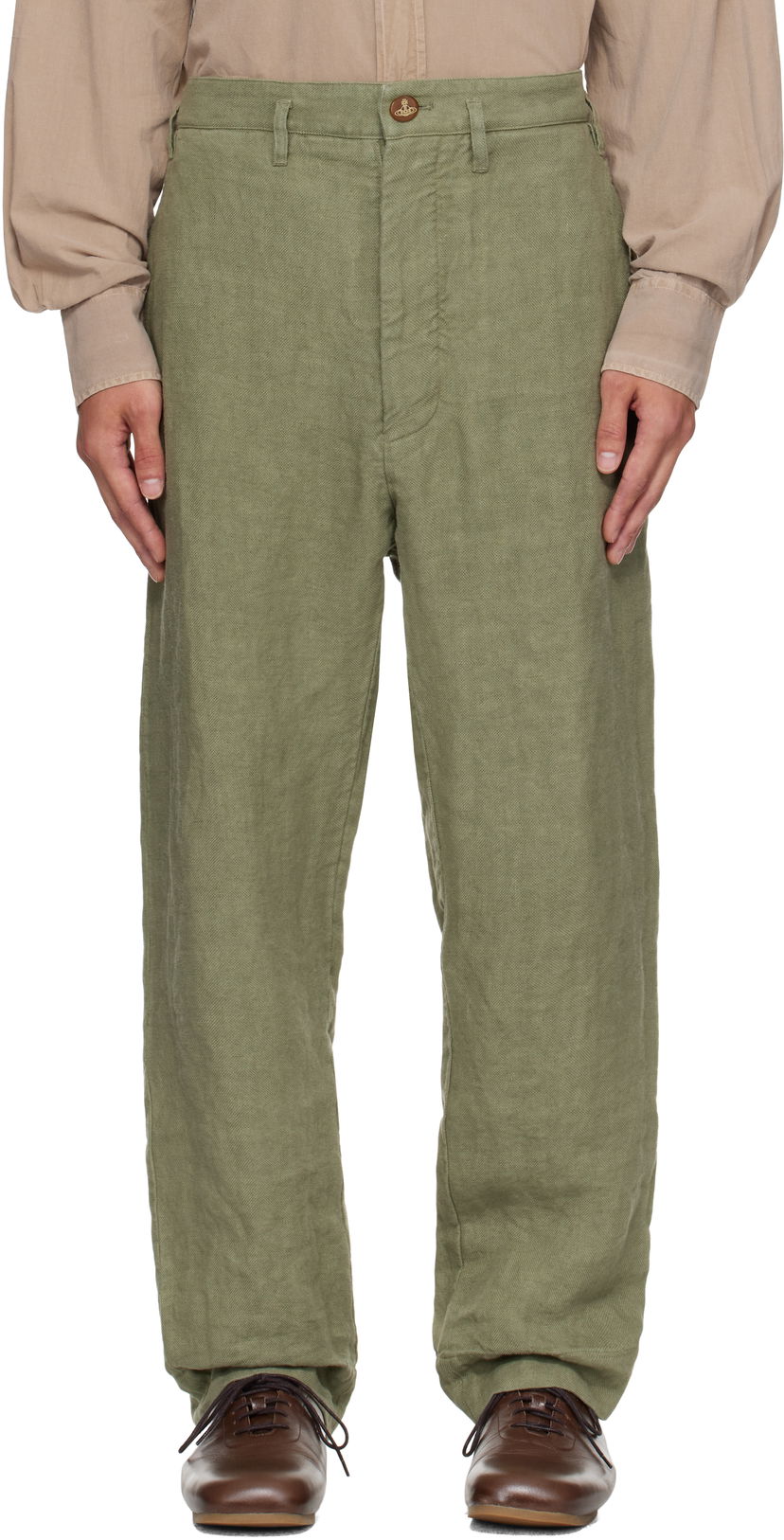 Штани Vivienne Westwood Vivienne Westwood Cruise Cropped Trousers Зелений | 2F01000L-W012E-