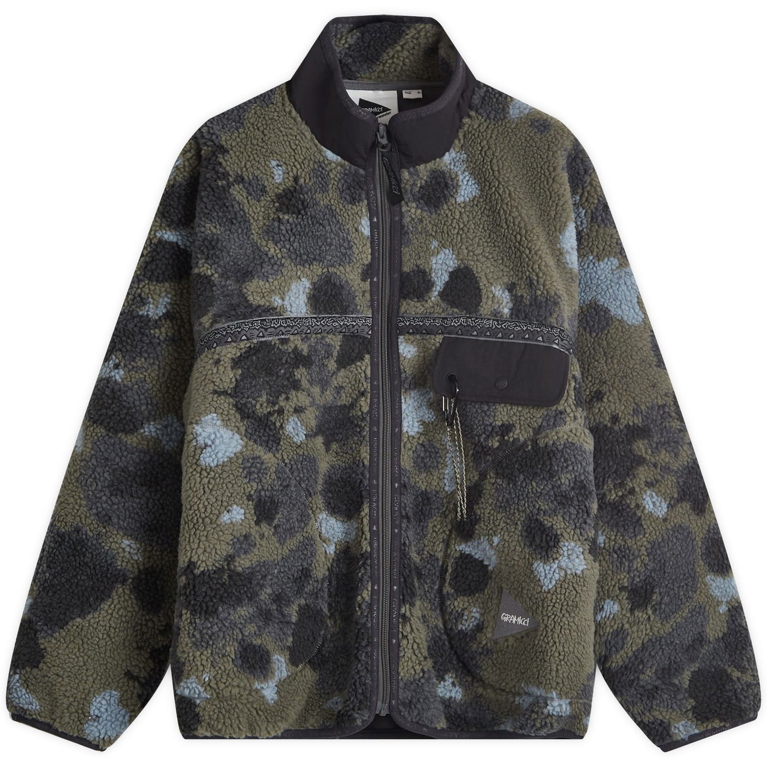 Куртка GRAMICCI And Wander x Tape Fleece Jacket Camo Зелений | GUJ4-F3005-M-CAMO, 0