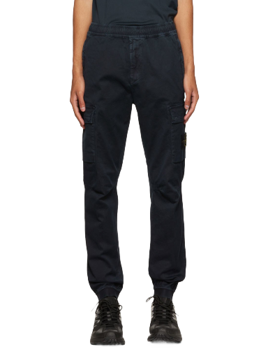 Штани карго Stone Island Patch Cargo чорний | 7715313L1