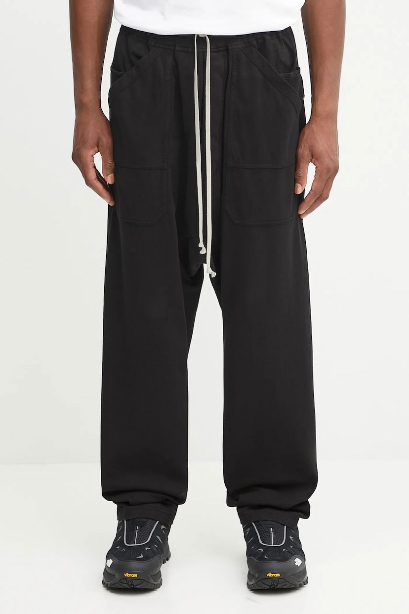 Спортивні штани Rick Owens Rick Owens DRKSHDW Classic Cargo Drawstring Cotton Sweatpants чорний | DU02E7370.RIG