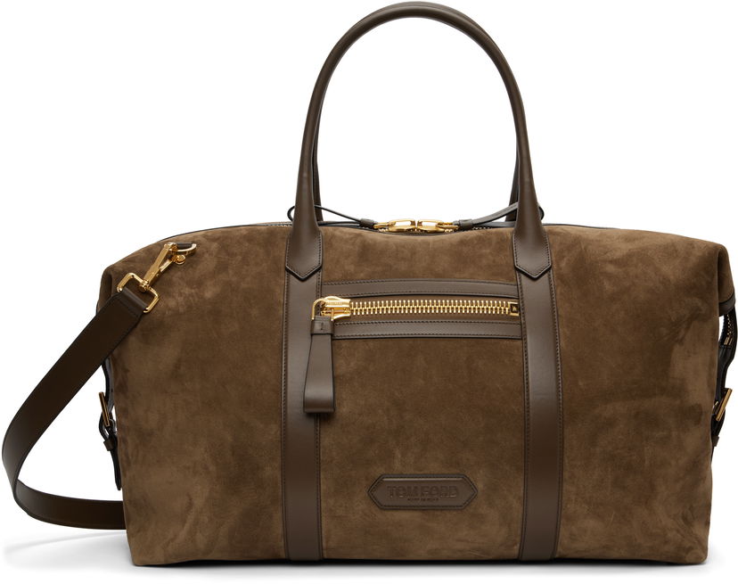 Дорожня сумка Tom Ford Tom Ford Buckley Suede Holdall Duffle Bag Коричневий | H0618-LCL323G