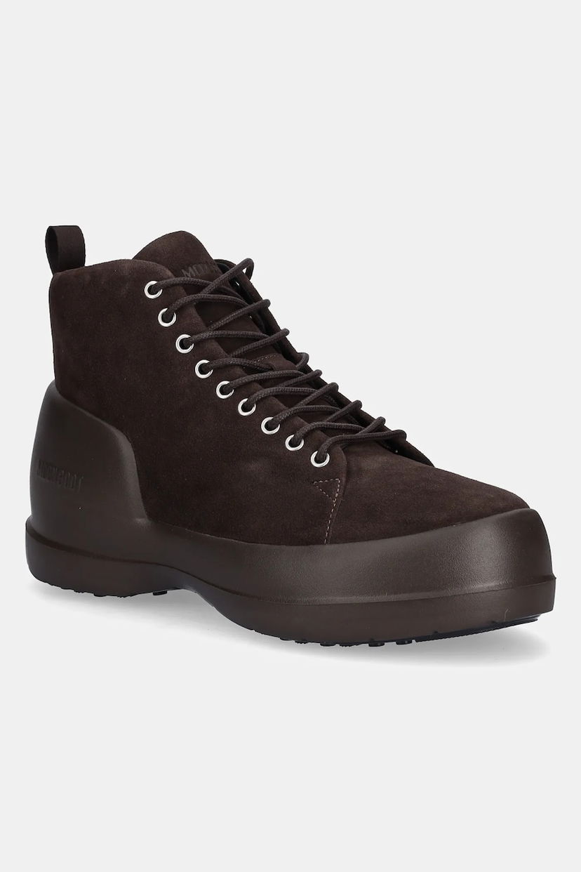 Кросівки та взуття Moon Boot MEZZALUNA LACE UP MID SUEDE Boots Коричневий | 80D2500030.M010