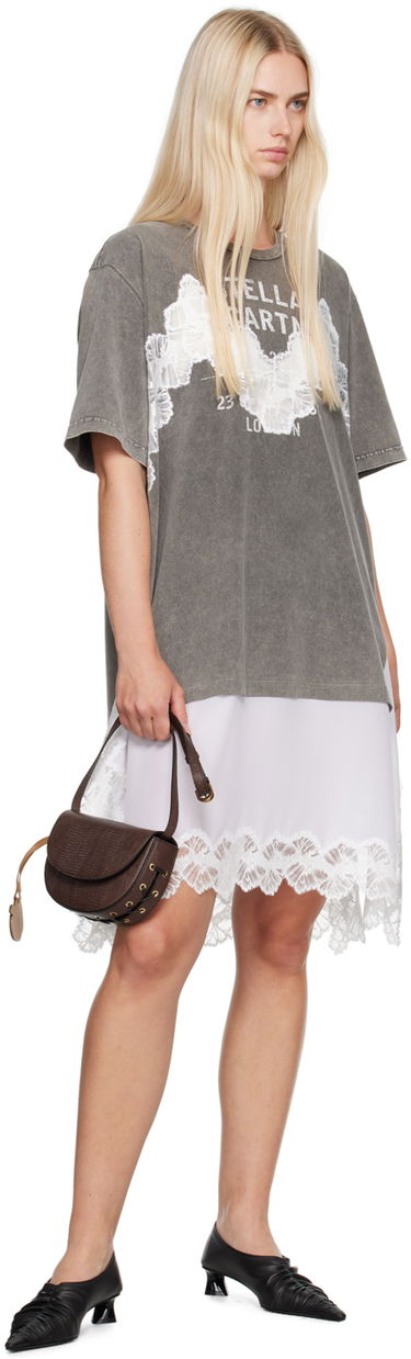 Поясна сумка Stella McCartney Scale-Embossed Frayme Shoulder Bag With Apple Charm Коричневий | 7B0092WP0426, 3