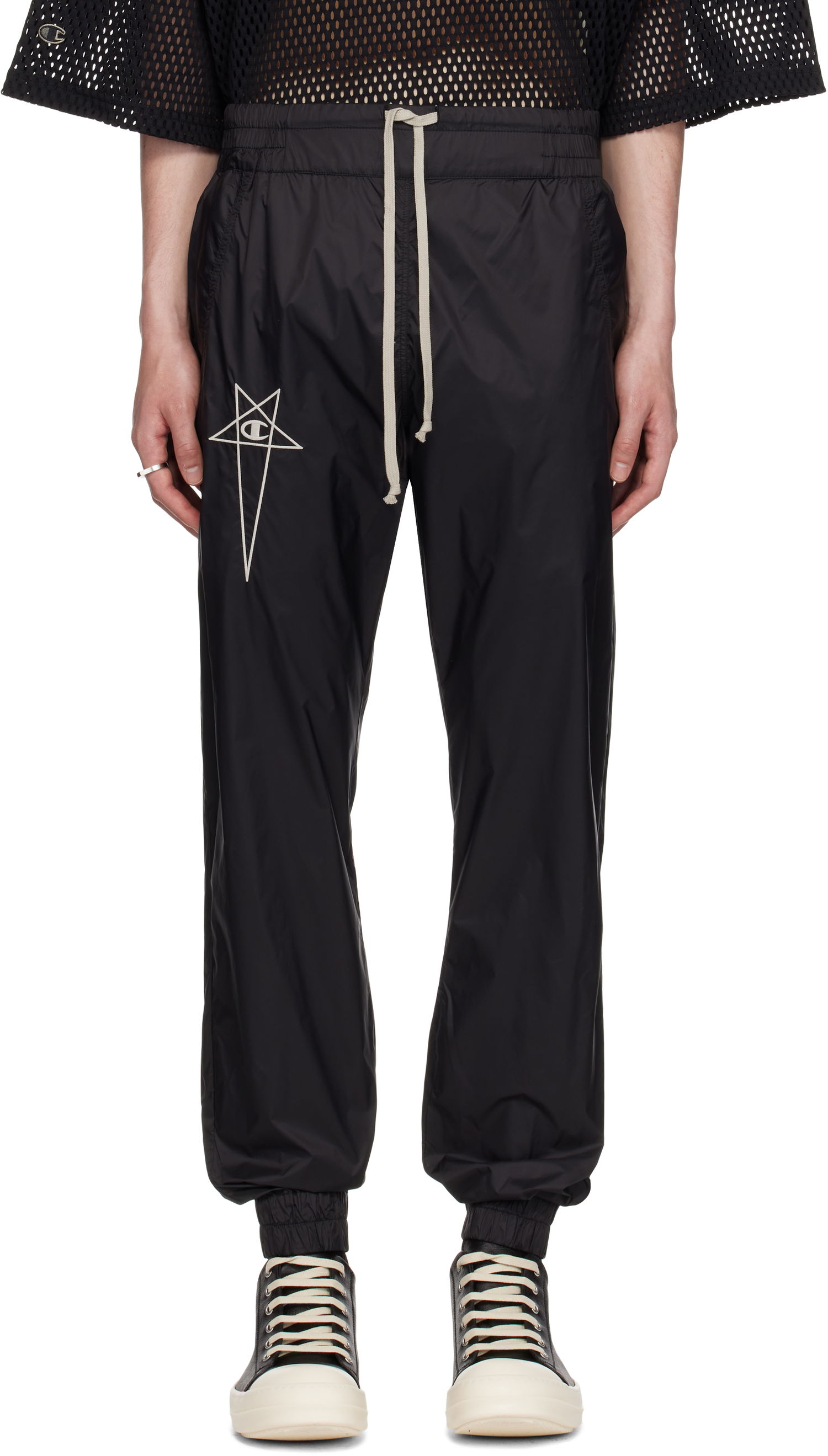 Спортивні штани Rick Owens Rick Owens Champion Edition Joggers Sweatpants чорний | CM01E1686 CHNY NYLON, 0