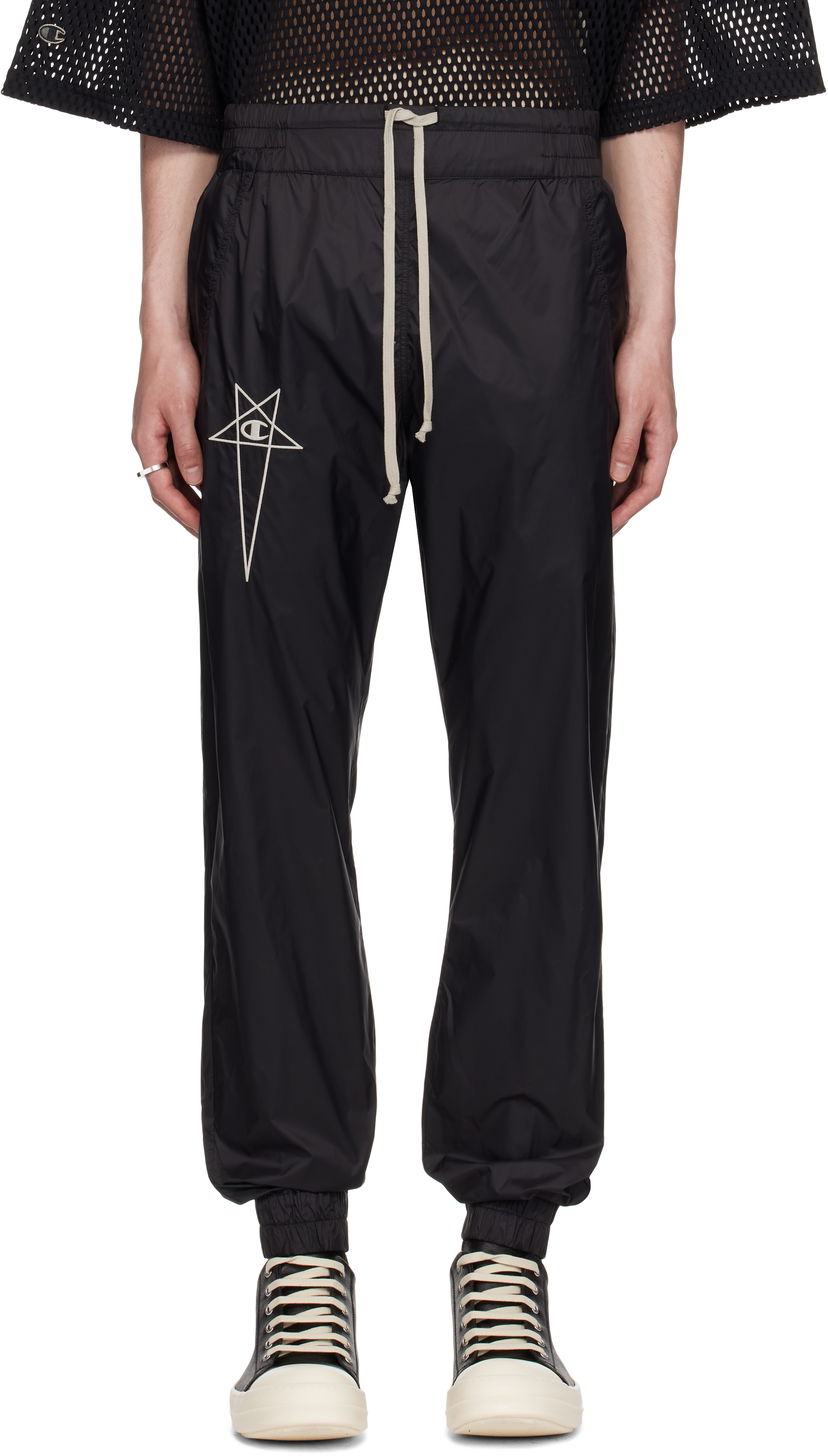 Спортивні штани Rick Owens Rick Owens Champion Edition Joggers Sweatpants чорний | CM01E1686 CHNY NYLON
