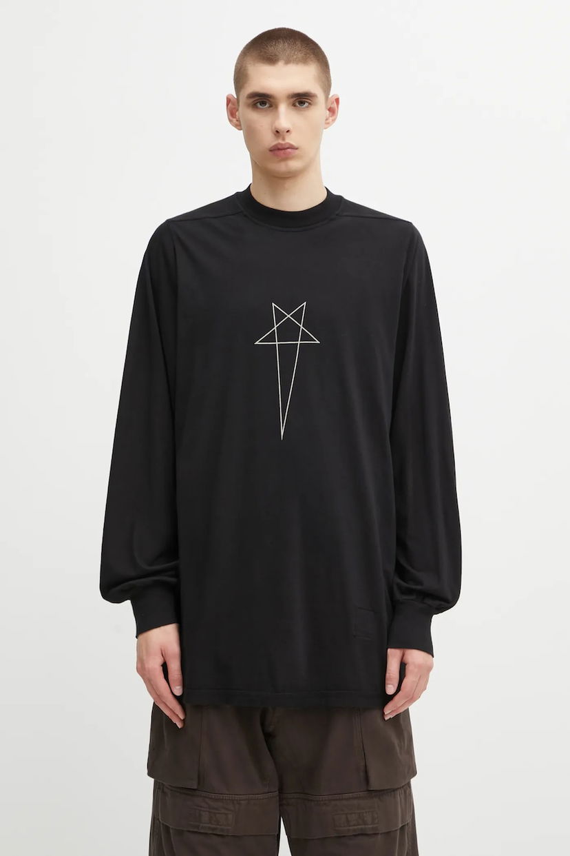 Футболка Rick Owens Rick Owens DRKSHDW Jumbo Long Sleeve T-Shirt чорний | DU02E7261.RNEP3
