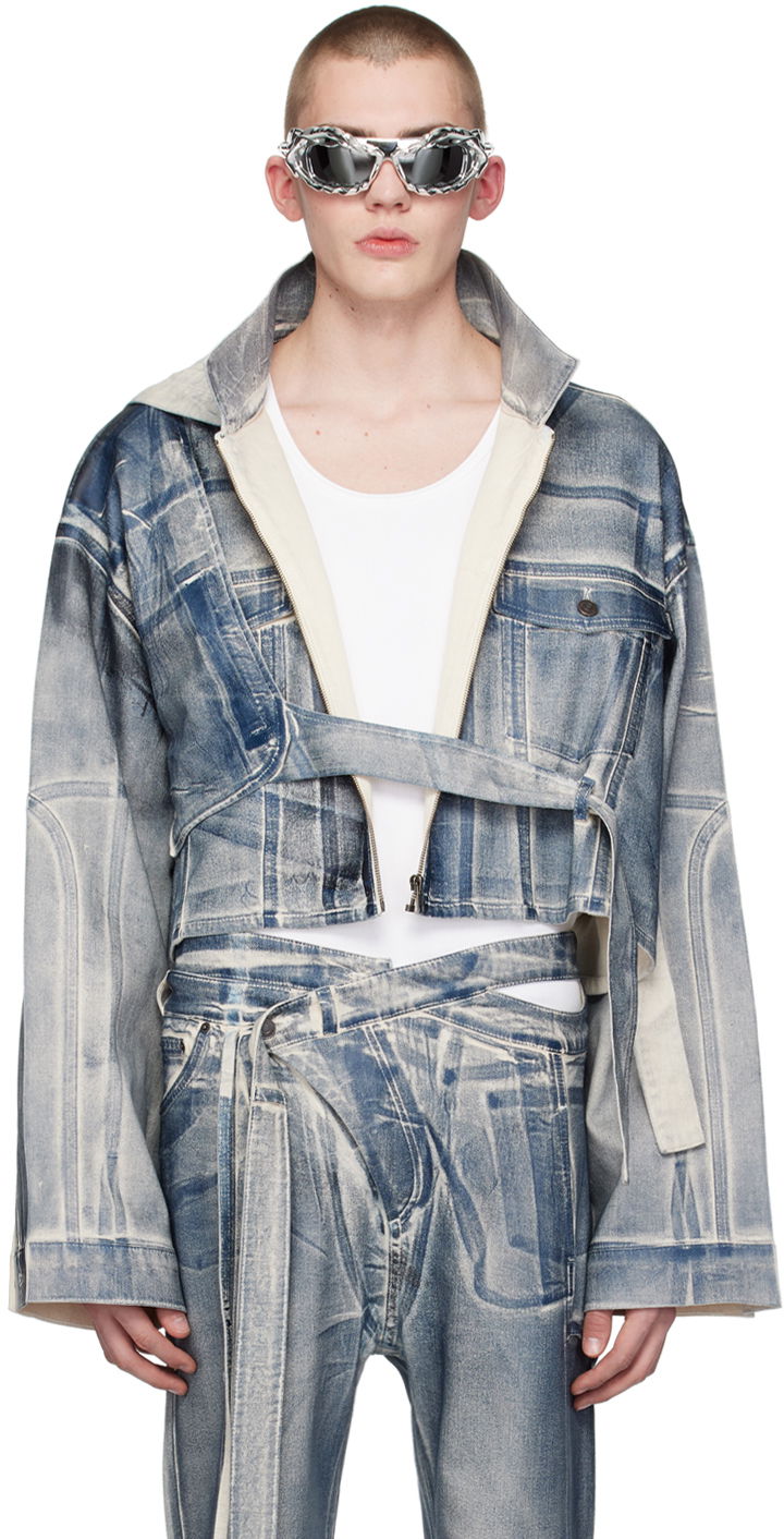 Куртка Ottolinger Ottolinger Exclusive Cropped Denim Jacket Синій | 1701908E