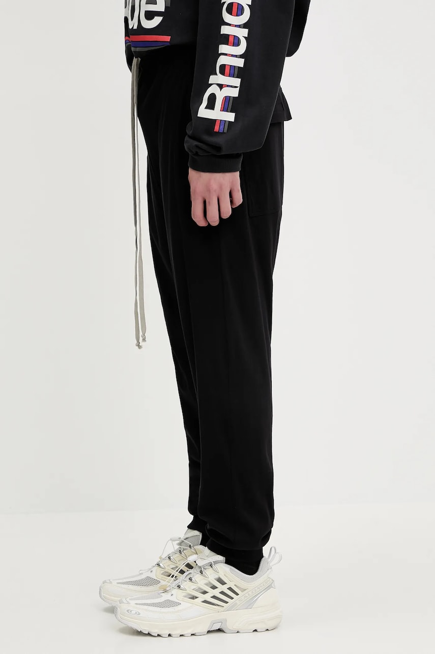 Спортивні штани Rick Owens Rick Owens DRKSHDW Knitted Prisoner Drawstring Drop Crotch Pants чорний | CM01E1690.CHJG, 1