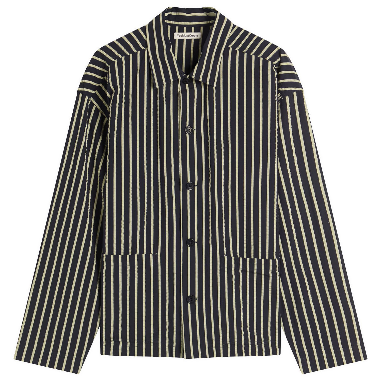 Куртка YMC YMC PJ Stripe Jacket, Size Large темно-синій | P5YMF-40, 0