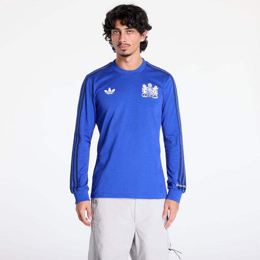 Футболка adidas Originals Manchester United George Best Long Sleeve Jersey Синій | IV7536