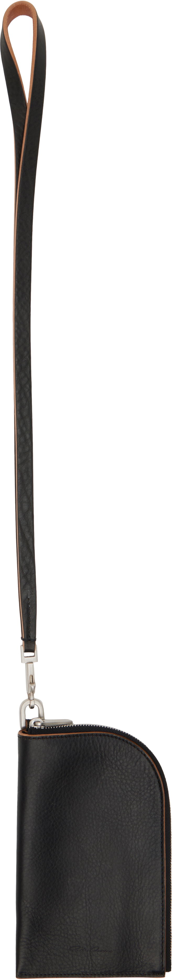 Гаманець Rick Owens Rick Owens Concordians Leather Neck Wallet чорний | RA02E0711 LGET