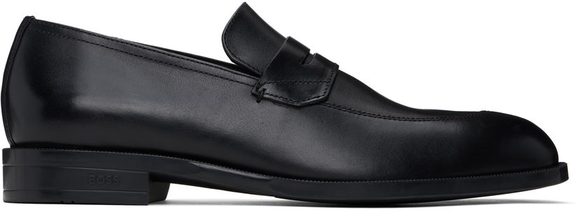 Кросівки та взуття BOSS BOSS Leather Penny Loafers чорний | 50541699