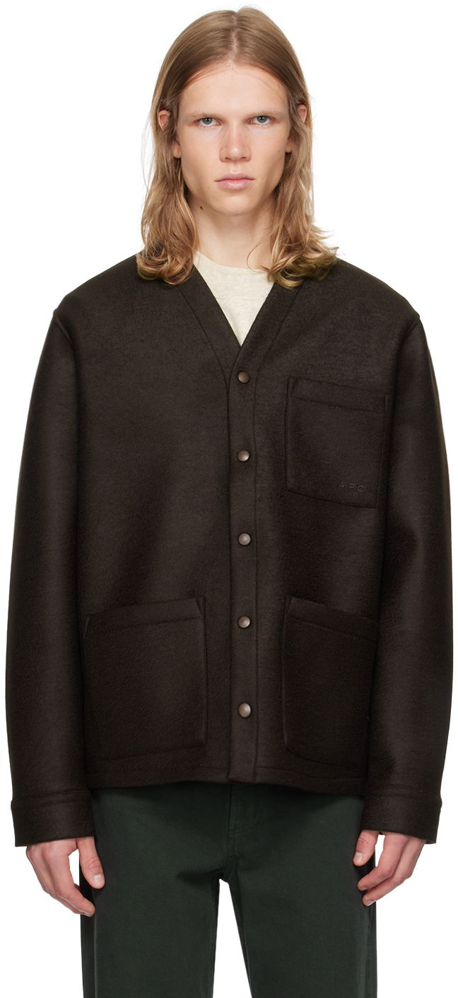 Cветр A.P.C. Brown Aurelien Cardigan чорний | PSAFU-H22200