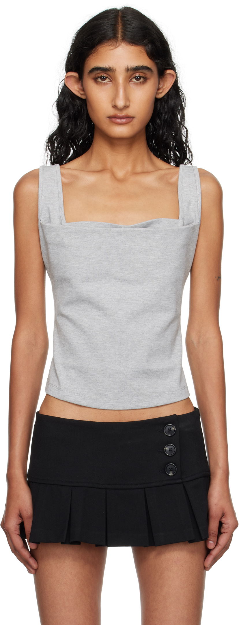 Безрукавка Miaou Miaou Luna Cowl Neck Tank Top Сірий | 7110PONHEG