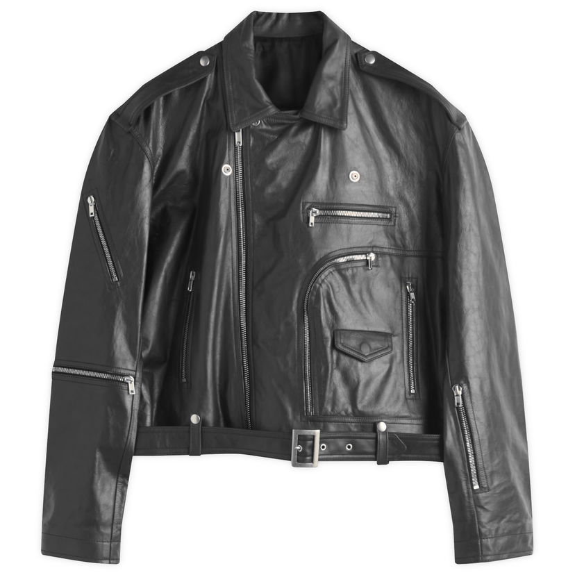 Куртка Rick Owens Rick Owens Jumbo Bauhaus Stooges Leather Biker Jacket чорний | RP01E7717-009