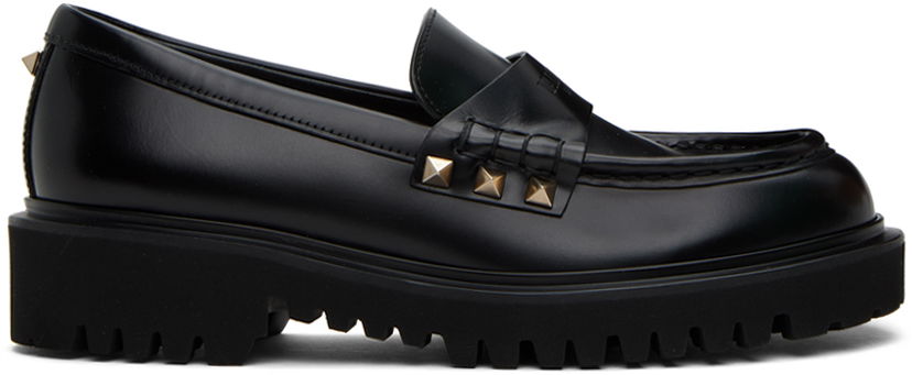 Одяг Valentino Valentino Garavani Rockstud Calfskin Loafers чорний | 3W0S0HW9AWE