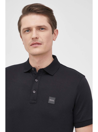 Футболка BOSS Polo Shirt Logo Badge чорний | 50467115