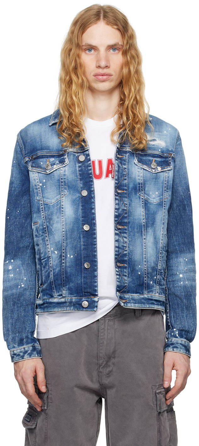 Куртка DSQUARED2 Medium Heritage Denim Jacket Синій | S74AM1521_S30872