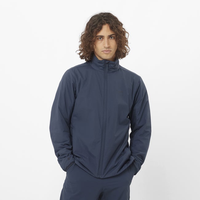 Вітровка Salomon Flex Mountain Jacket темно-синій | LC2474100