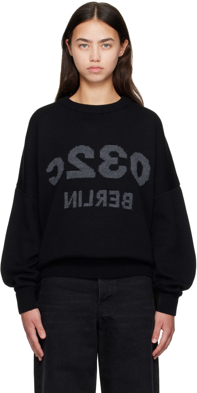 Cветр 032C 032c Selfie Knit Sweater чорний | F25-URK-1511-000-W