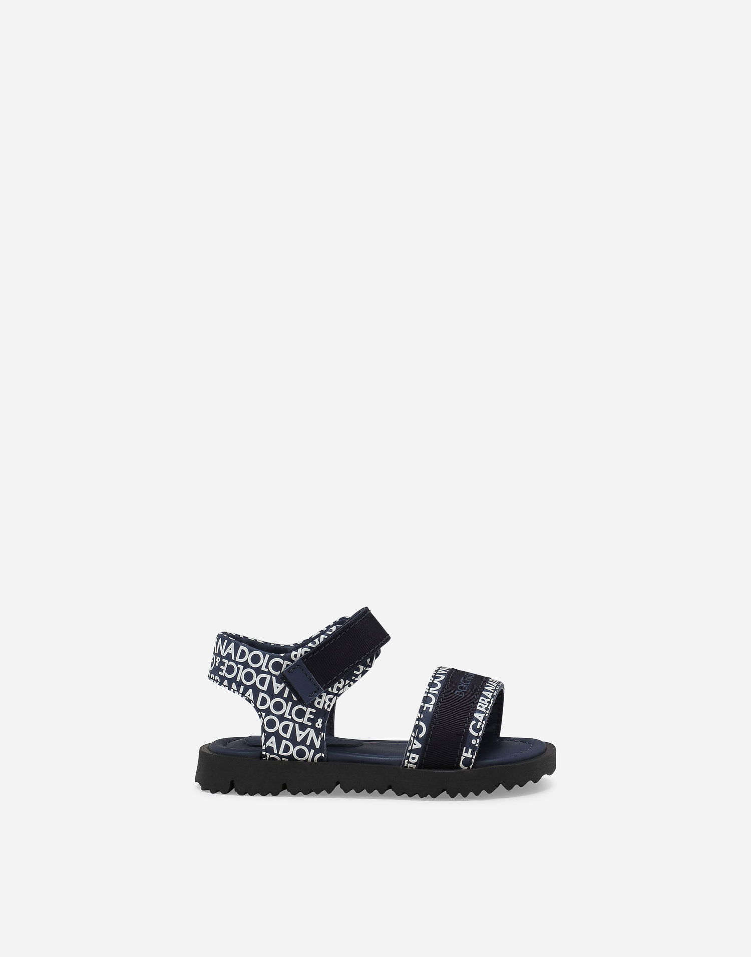 Кросівки та взуття Dolce & Gabbana Dolce & Gabbana Printed Calfskin Sandals For First Steps (19-26) Синій | DL0078AX182HBXCW, 0