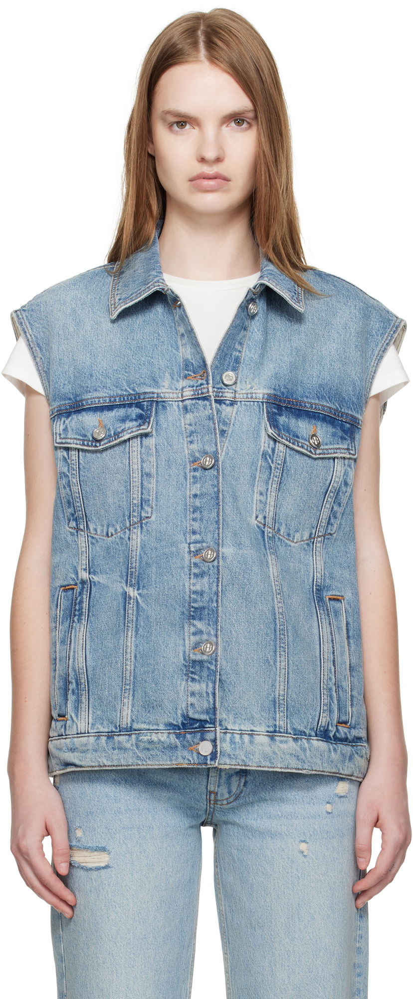 Жилет Anine Bing ANINE BING Rory Denim Vest Синій | A-01-10857-WHD37