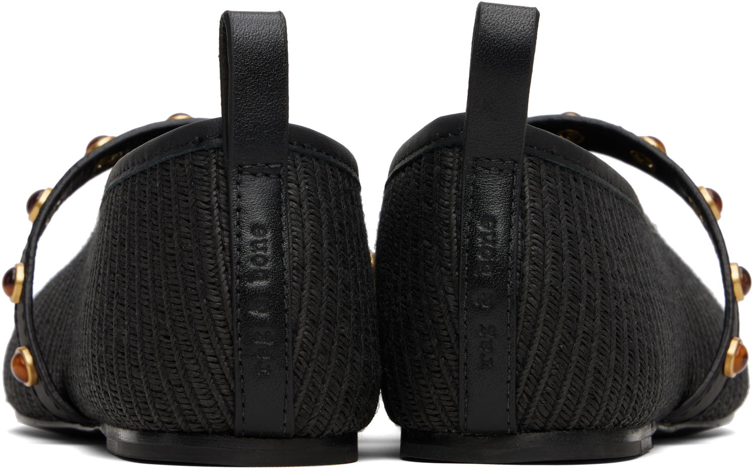 плаття rag & bone rag & bone Spire Straw Mary Jane Ballerina Flats чорний | WFF25PF1003ST3, 1