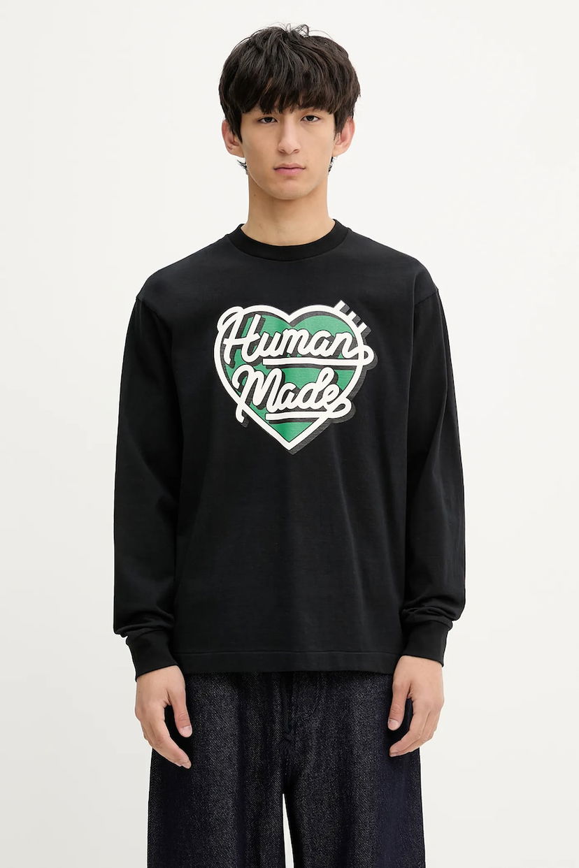 Футболка Human Made Human Made Long Sleeve Graphic T-Shirt чорний | HM29CS021