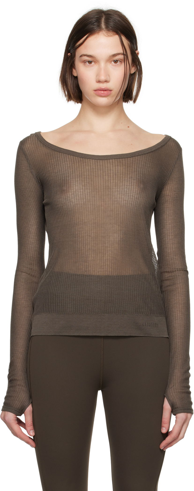 Футболка LEMAIRE LEMAIRE Seamless Long Sleeve T-Shirt Коричневий | TO1278 LK1017
