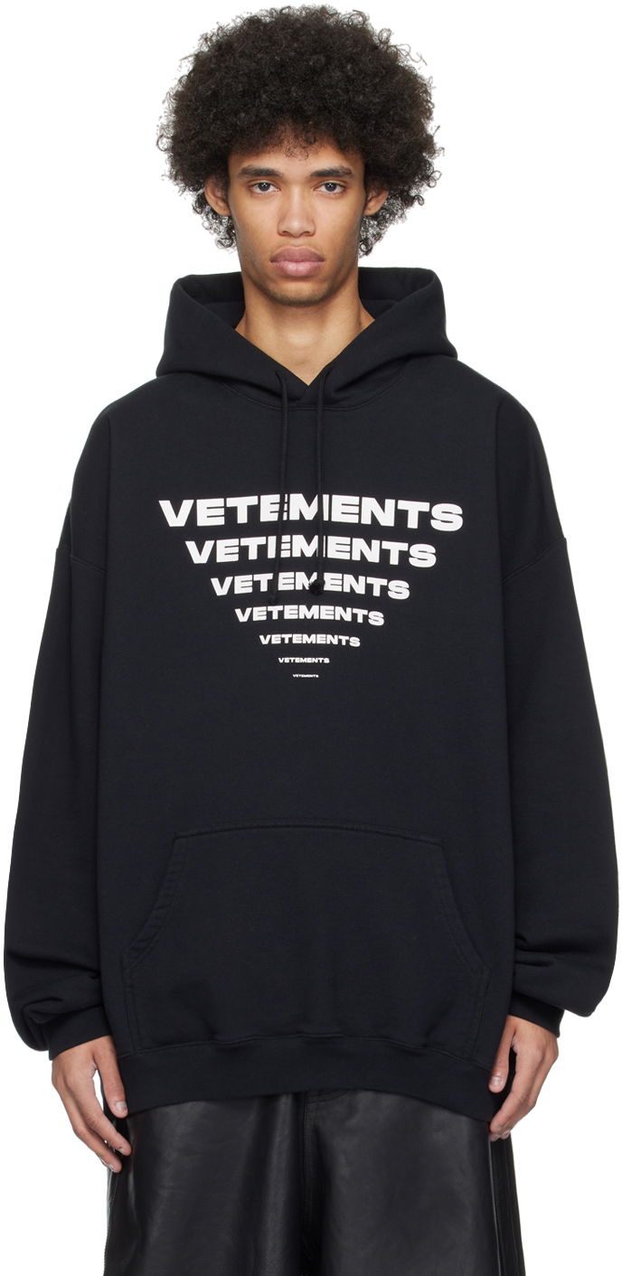 Світшоти VETEMENTS Pyramid Hoodie чорний | UE64HD120B