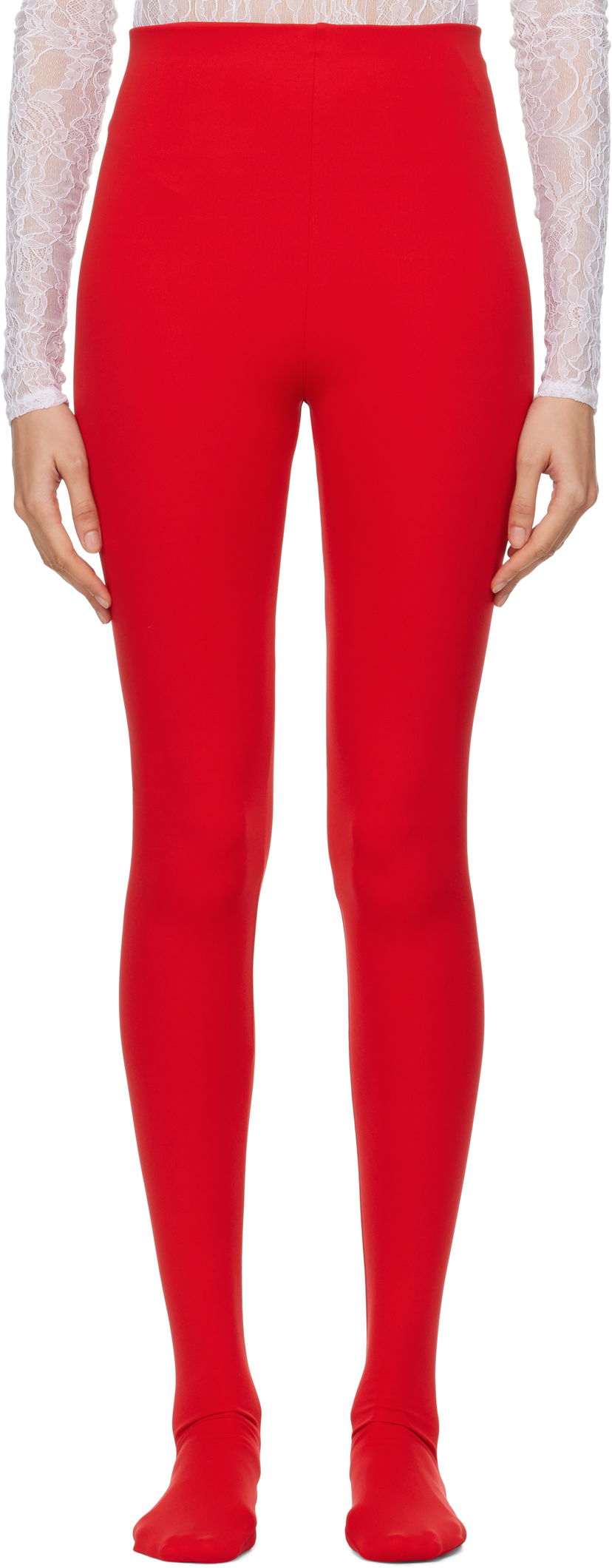 Шкарпетки WARDROBE.NYC Opaque Leggings Червоний | W2086R14