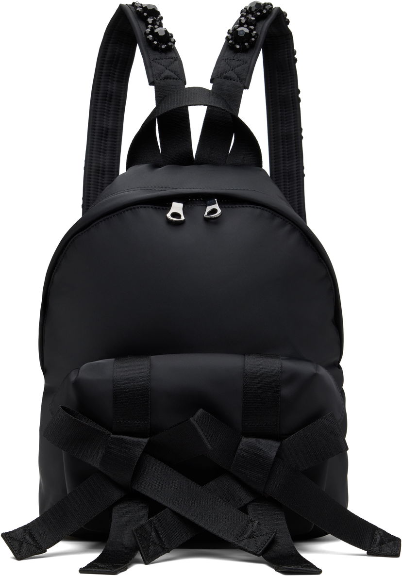 Рюкзак Simone Rocha Simone Rocha Beaded Utility Bow Backpack чорний | BAG179TB-M 0761