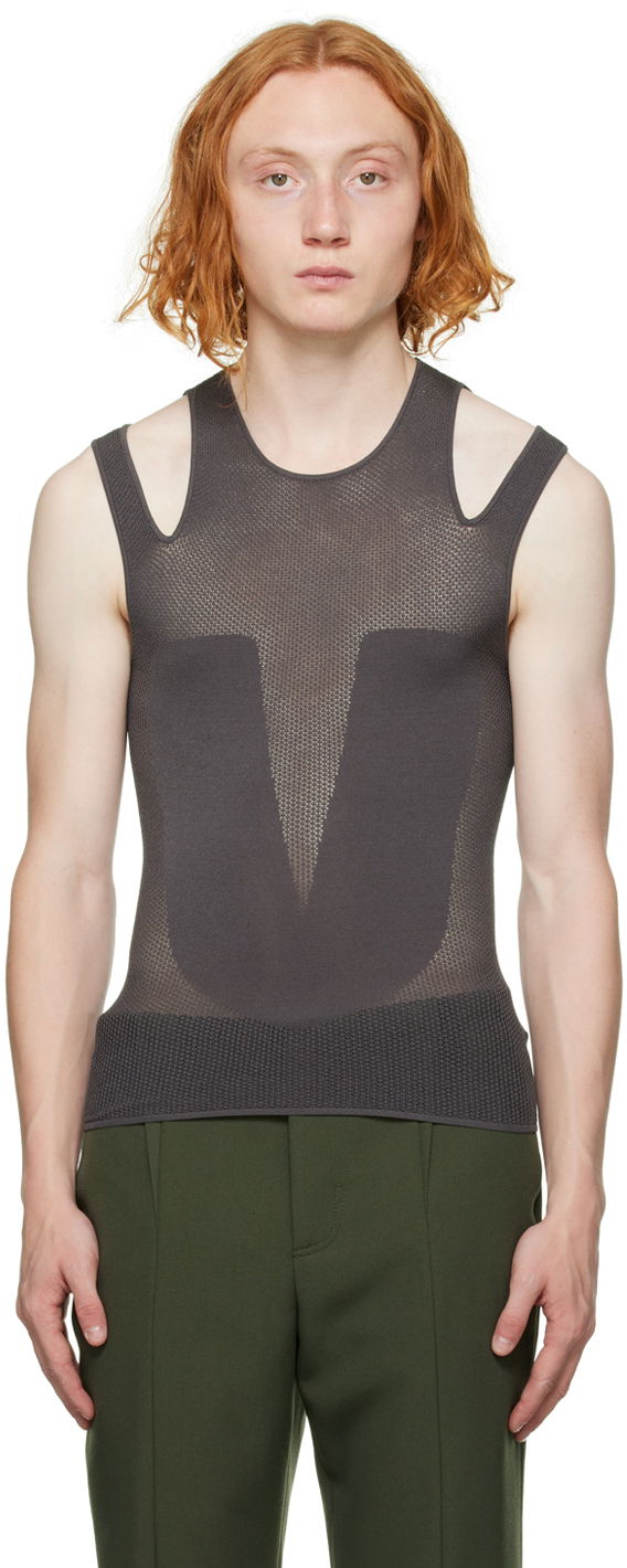 Безрукавка Dion Lee Cutout Detail Tank Top Сірий | C7112F22
