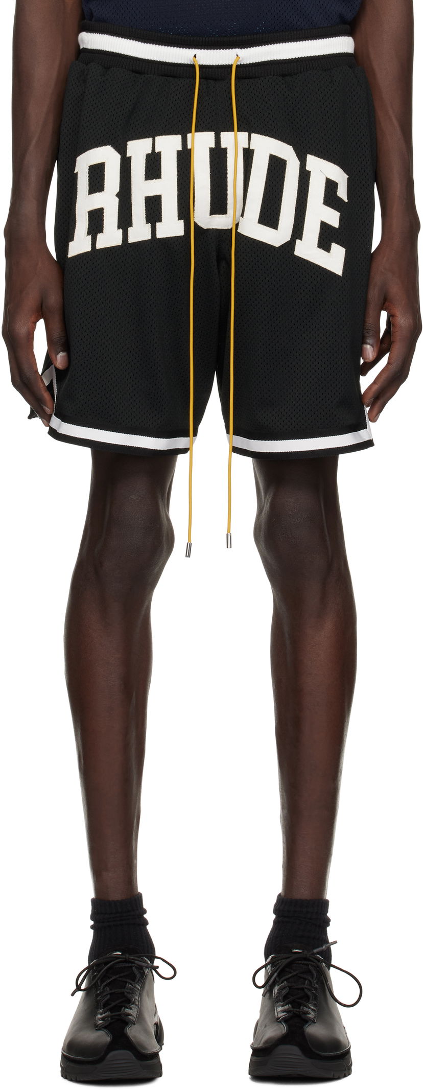 Шорти Rhude Rhude Collegiate Mesh Basketball Shorts чорний | RHPS25SH02016