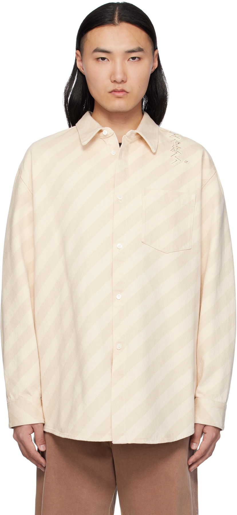 Сорочка Marni Marni Boxy Denim Shirt бежевий | CUJU0025S0 USCX37