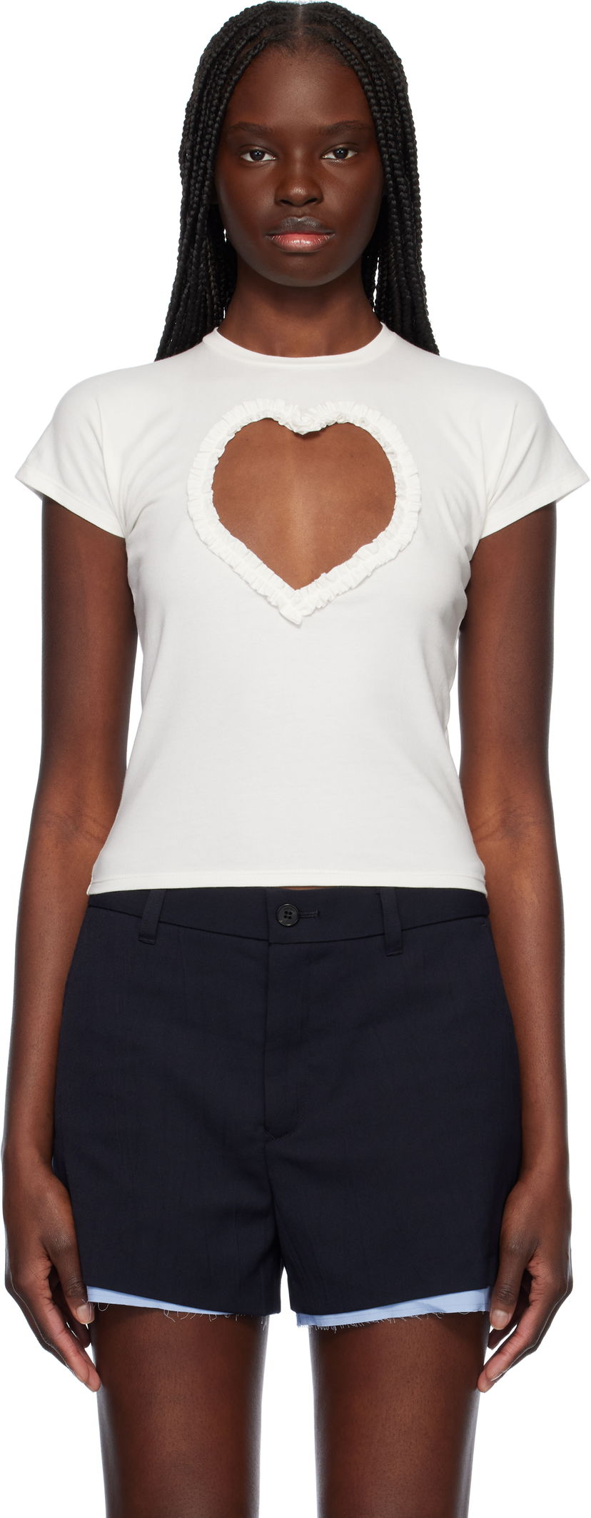 Футболка Ambush AMBUSH Heart Cutout T-Shirt білий | 12115402