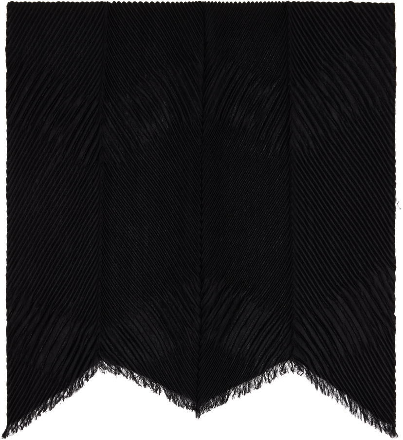 Шарф Max Mara Max Mara Pleated Scarf чорний | 2524546091600