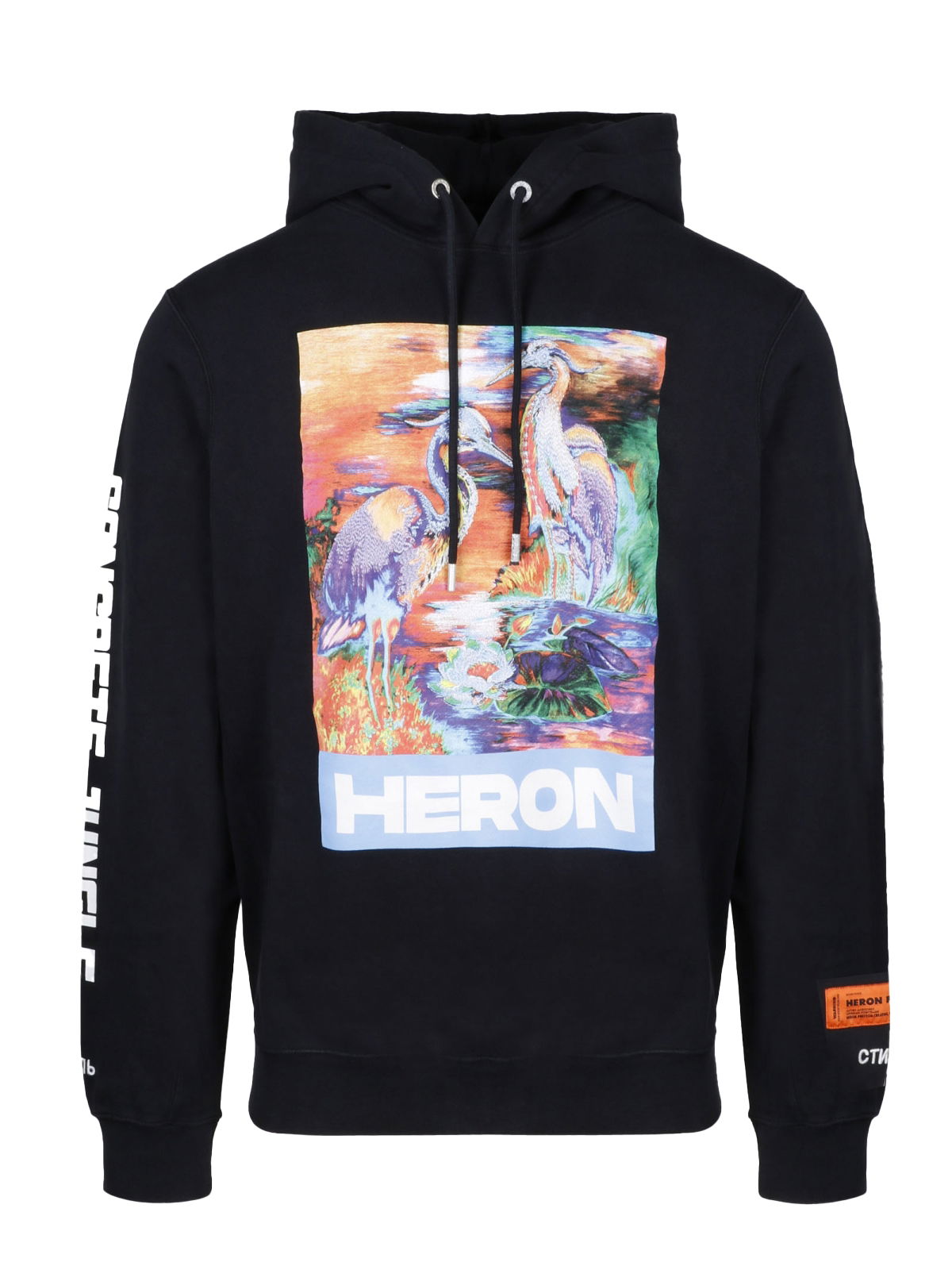 Світшоти HERON PRESTON Watercolor Print Hoodie чорний | HMBB007S208960211088, 0