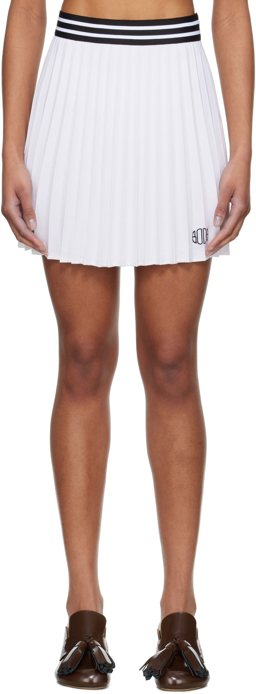 Спідниця Bode Bode Court Pleated Miniskirt білий | WRS25BT062