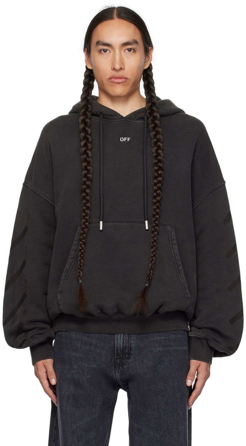 Світшоти Off-White Gray S.Matthew Hoodie Сірий | OMBB118F23FLE0091077