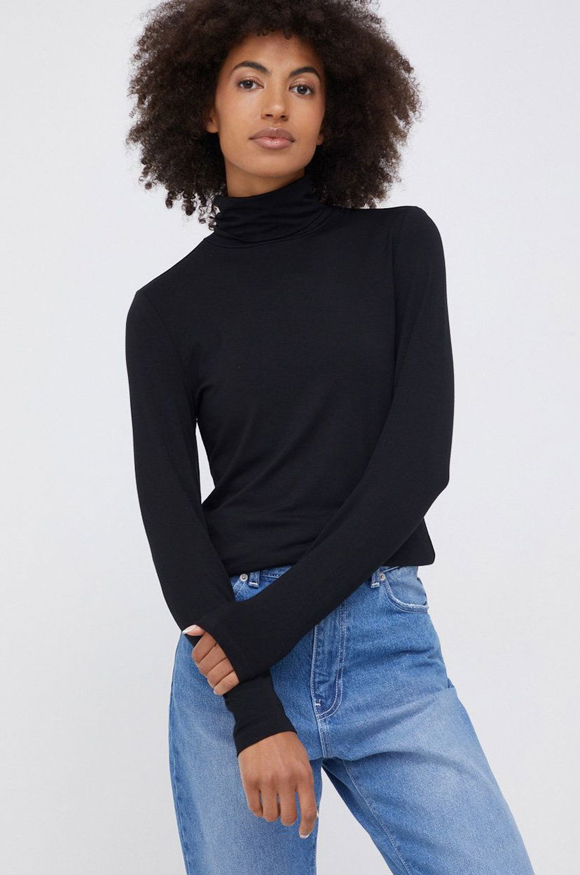 Футболка Polo by Ralph Lauren Black Turtleneck Long Sleeve Top чорний | 200810393001
