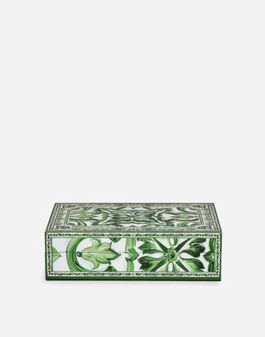 Домашній декор Dolce & Gabbana Dolce & Gabbana Large Majolica Print Decorative Plexiglass Box Зелений | TCC201TCAMYUV008, 1