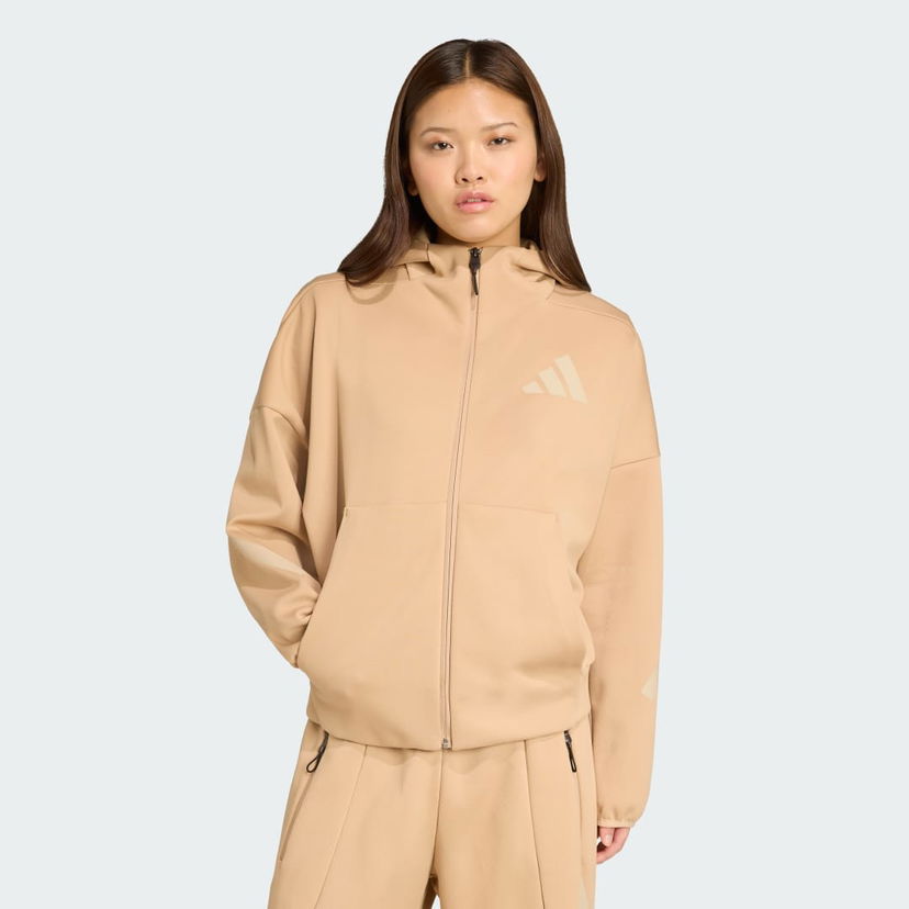 Світшоти adidas Performance Z.N.E. Full-Zip Hoodie бежевий | JY5970