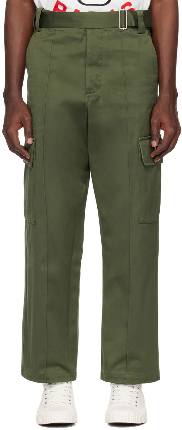 Штани карго KENZO Green Belted Cargo Pants Зелений | FE58PA3759GF