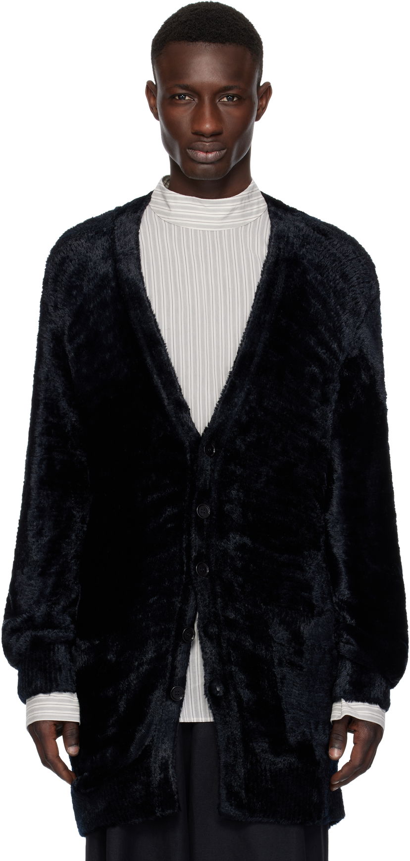 Cветр Dries Van Noten Dries Van Noten Viscose Knit Cardigan чорний | 251-021215-1707