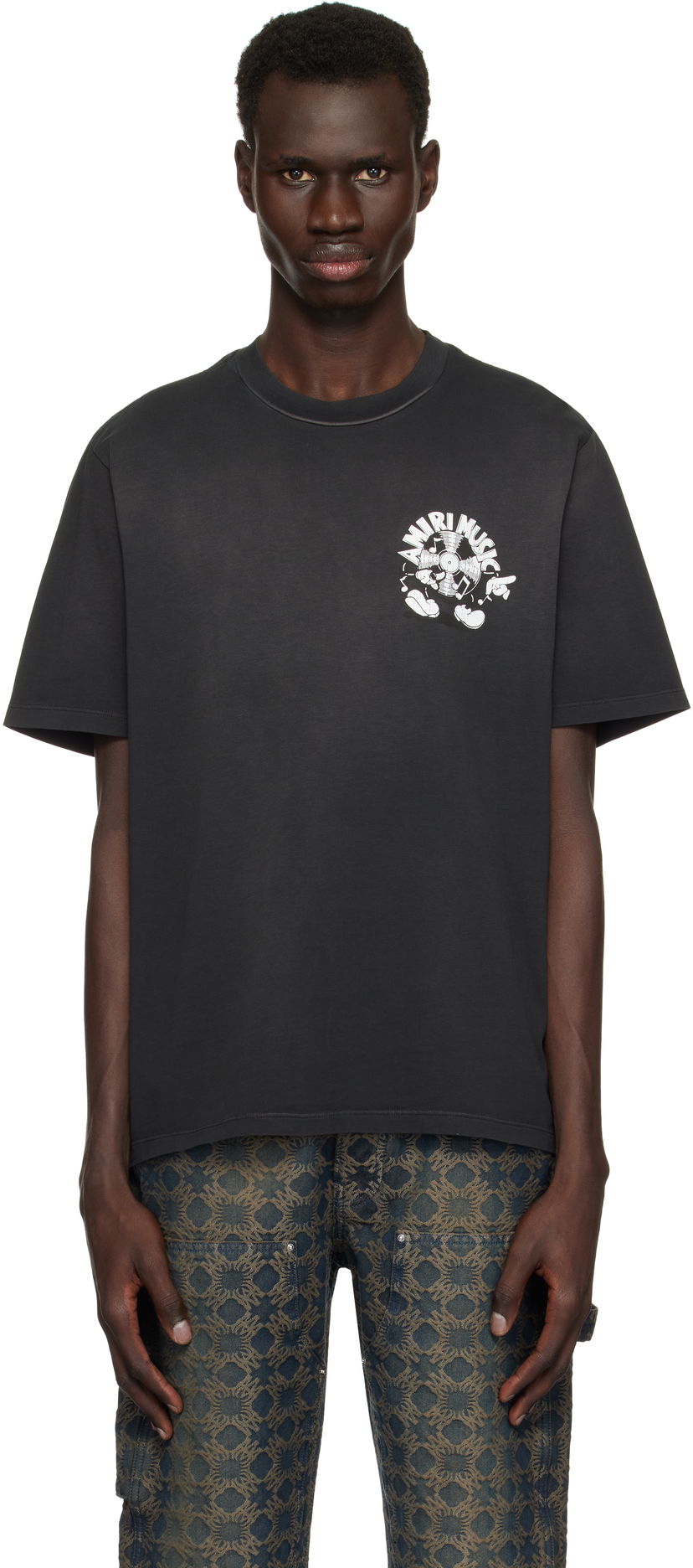 Футболка AMIRI Amiri Music Record T-Shirt чорний | AMJYTE1168