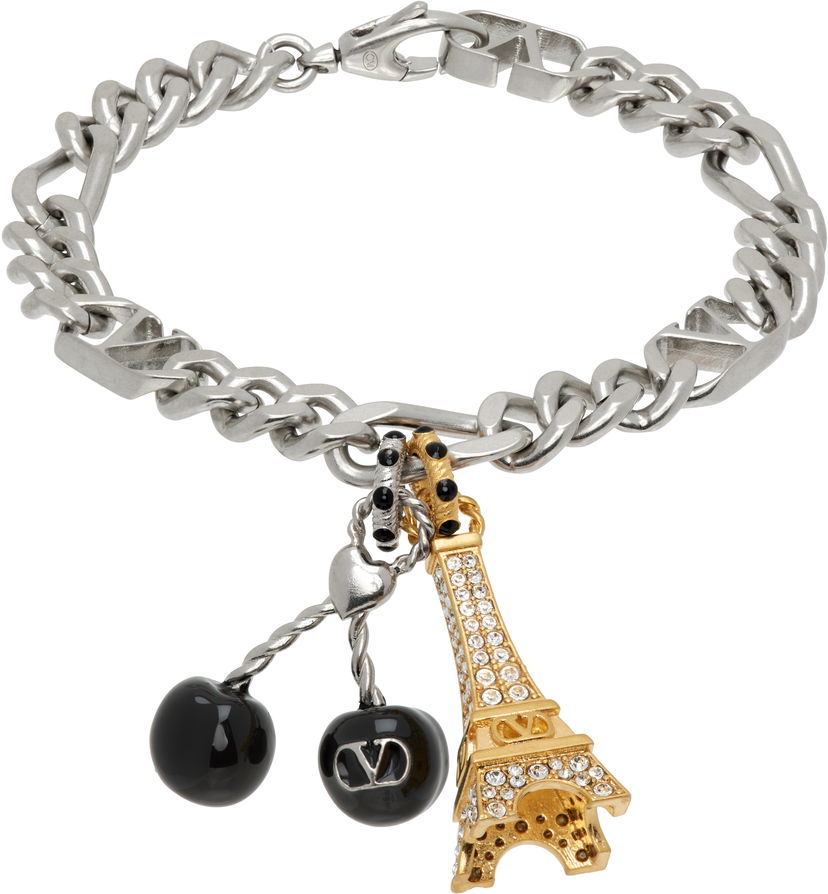 Браслет Valentino Valentino Garavani Chez Valentino Eiffel Tower Charm Bracelet Металік | 7Y2J0AL3VTI