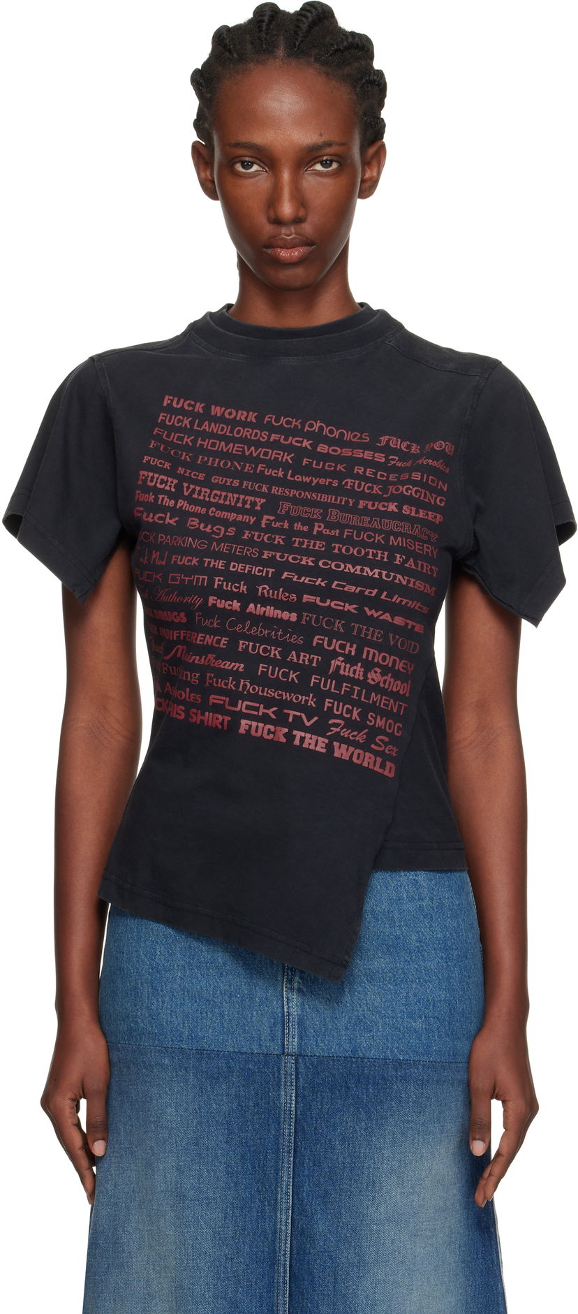 Футболка VETEMENTS Vetements 'Fuck' Shifted T-Shirt чорний | WH76TR690B