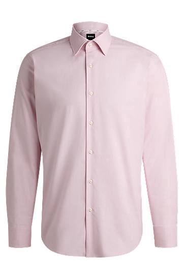 Сорочка BOSS Easy-Iron Stretch Cotton Twill Shirt, Regular Fit Рожевий | 50527242